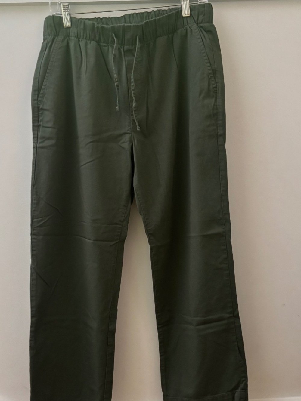 GAP Easy Pant Women M Army Olive Green Wide Leg Casual Pull On Drawstring